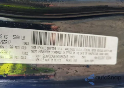 2017 Dodge Journey Se из США, поврежденный, VIN 3C4PDCAB7HT586649